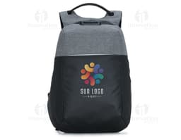Mochila de couro preto elegante e moderna para mulheres. Acessório de luxo, perfeito para viagens ou negócios. Detalhes em