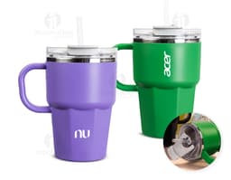 COPO TÉRMICO C TAMPA E CANUDO 600ML