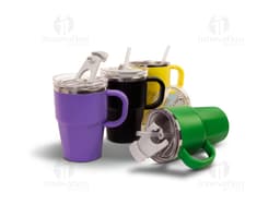 COPO TÉRMICO C TAMPA E CANUDO 600ML