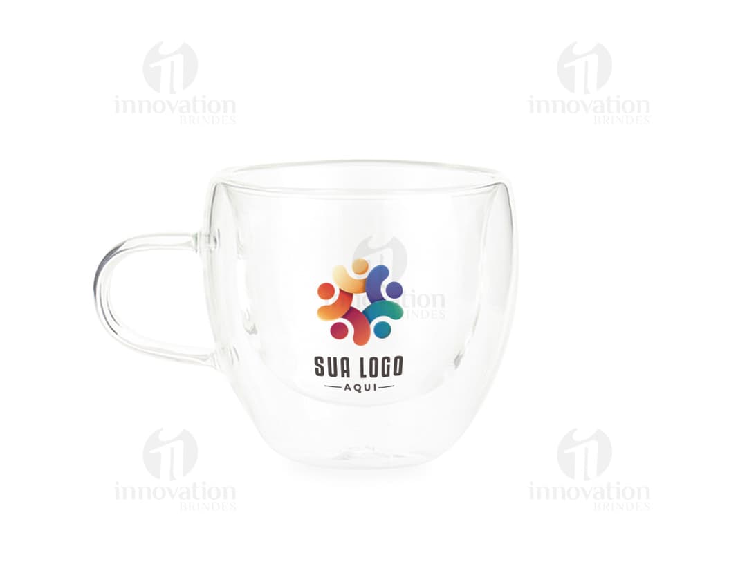 Xícara de Vidro 70ml para bebidas quentes e frias, ideal para chás, cafés e outras bebidas. Feita em vidro transparente com