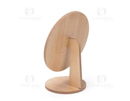 Espelho de Mesa Plástico em estilo cartoon 3D, com design de objeto símbolo de negócios. O produto é vazio e feito de