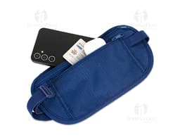 Descrição da imagem: Pochete Doleira Nylon preta, feita de couro com alça, múltiplos compartimentos e zíper. Ideal para
