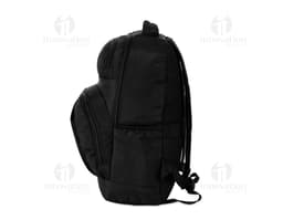 Mochila Oxford 23L preta de couro para viagem, equipada com alça de mão e zíper. Ideal para transportar bagagem de forma