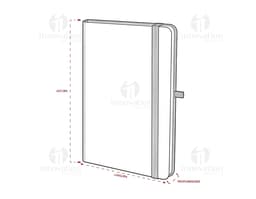 Caderneta holográfica com pauta em design vintage e capa preta. Textura antiga e retro, sem marcações, ideal para anotações