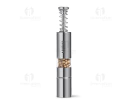 Salt & Pepper Saleiro de Metal Prateado para Adicionar Sabor com Estilo. Perfeito para Cozinha ou Mesa, Feito com Material de