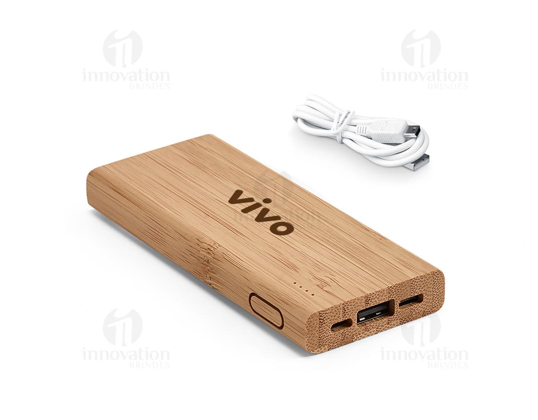 Power bank 5.000 mAh - Tecnologia de última geração para recarregar seus dispositivos em qualquer lugar. Design portátil e