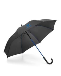 Guarda chuva preto resistente em nylon, ideal para proteção em dias chuvosos. Design fashion e seguro, perfeito para o