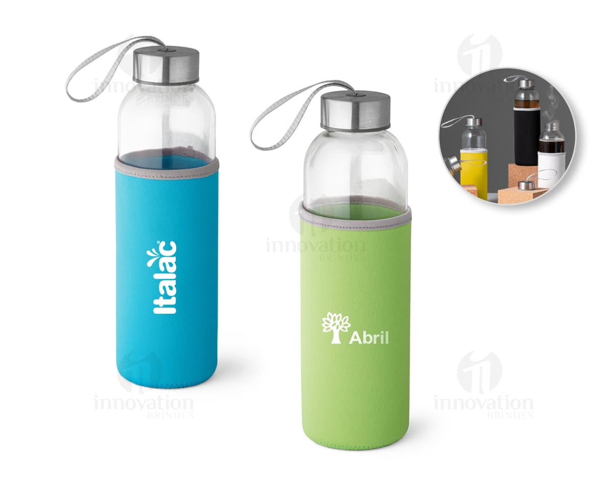 Squeeze de Vidro Transparente: Perfeito para Bebidas Saudáveis e Naturais. Ideal para o seu dia a dia na academia, trabalho e