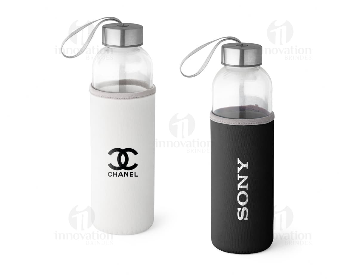 Squeeze de Vidro Transparente para Bebidas Saudáveis e Refrescantes - Ótima opção para manter-se hidratado com estilo.