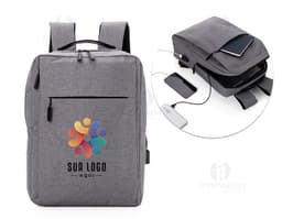 Mochila para notebook preta com design moderno e espaço para todos os seus dispositivos eletrônicos. Ideal para negócios e