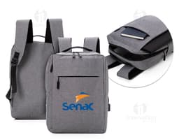 Mochila para notebook preta de couro moderna. Perfeita para transportar seu dispositivo eletrônico com segurança e estilo.