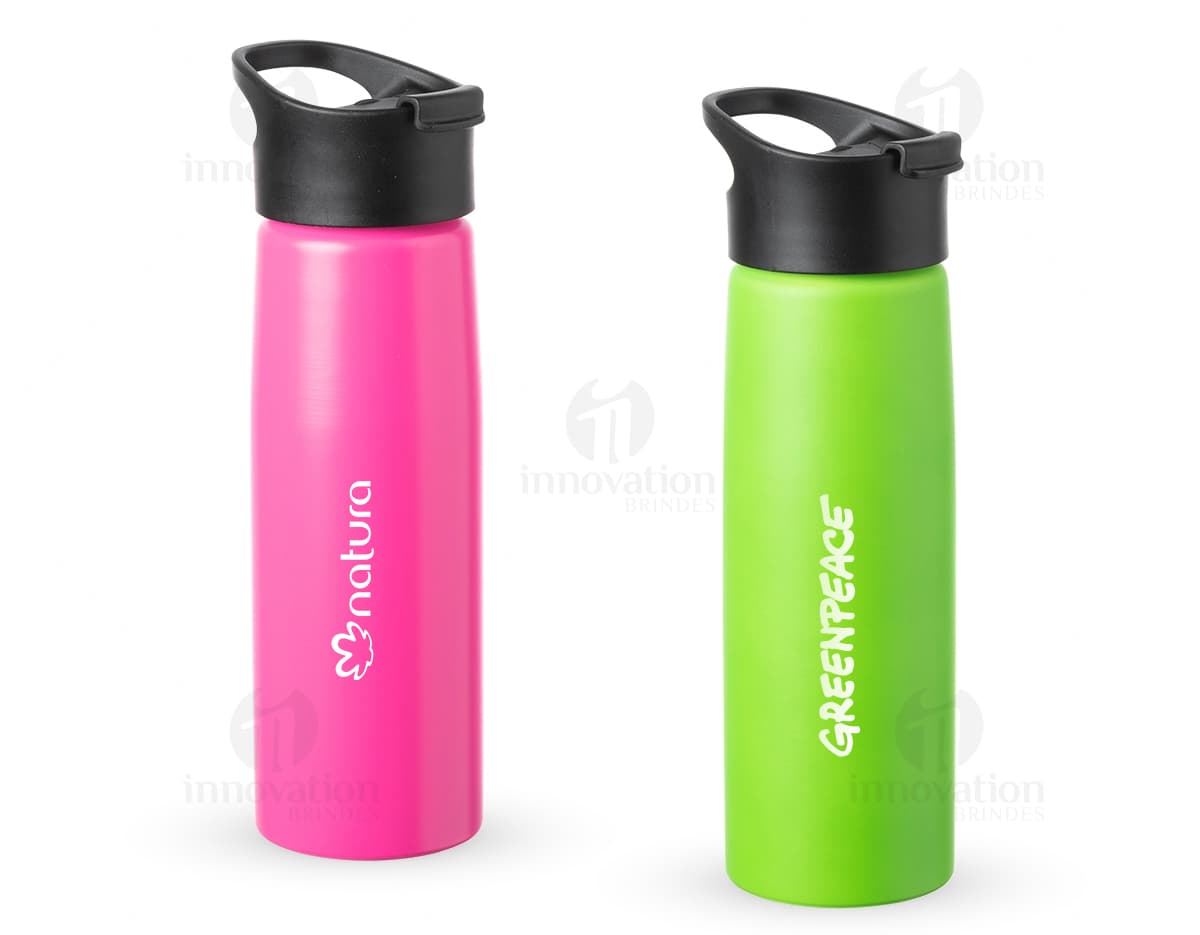 Grenade-shaped aluminum squeeze bottle with matte finish and handle, suitable for storing liquid products like oil, lotion