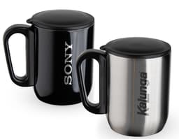 Caneca de Inox 250ml - Ideal para apreciar sua bebida preferida com estilo! Feita em inox resistente, com alça e design