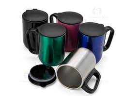 Caneca Inox 250ml: Ideal para apreciar sua bebida favorita com estilo e elegância. Feita em material resistente, com alça