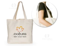 Elegante sacola de algodão G, perfeita para compras, presentes e muito mais. Aproveite o glamour e praticidade deste