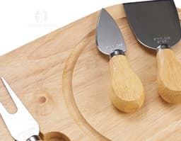 Kit queijo de 4 peças em madeira para uma experiência culinária tradicional. Conjunto de utensílios de cozinha perfeitos para