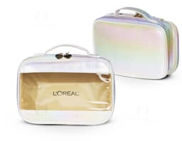 Nécessaire sintética de luxo para viagem, ideal para organizar seus pertences com estilo e praticidade. Feita em plástico