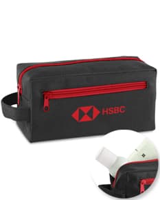 Necessaire 600D com alça lateral frontal em material resistente, preto, moderno e espaçoso para armazenar e transportar