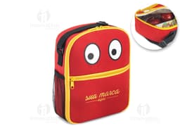 Bolsa térmica infantil perfeita para manter os alimentos frescos durante a viagem. Durável e com design retro, ideal para