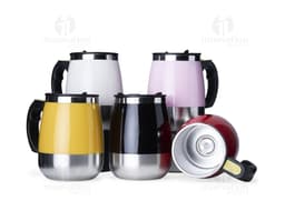 Caneca com Misturador 350ml - Ideal para preparar o seu café ou chá favorito de forma prática e rápida. Com design moderno