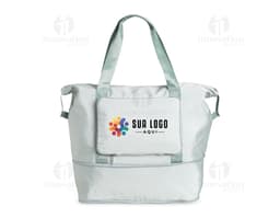Bolsa Dobrável 35 litros em plástico moderno e elegante, com alça de mão e alças ajustáveis. Design prático e compacto, ideal