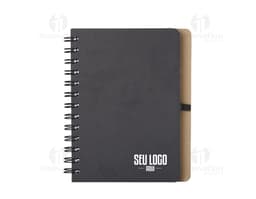 Caderneta Capa Dura Kraft para anotações e organização de documentos, com capa protetora de papelão resistente. Ideal para