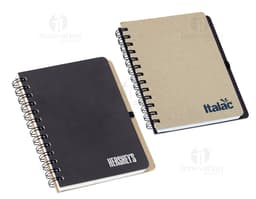Caderneta Capa Dura Kraft para anotações e organização de documentos, com capa protetora de papelão resistente. Ideal para