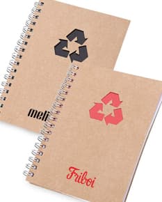 Caderneta Ecológica 15x11 - Perfeita para anotações e recados, feita com material isolante ecológico. Ideal para organizar
