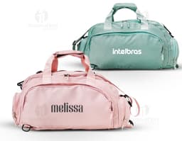 Bolsa esportiva de 25 litros - Ideal para viagens ou atividades esportivas. Feita em couro marrom com alças ajustáveis.