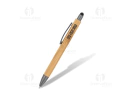Caneta em bambu ecológica, ideal para brindes corporativos. Sustentável e sofisticada, perfeita para personalização com sua