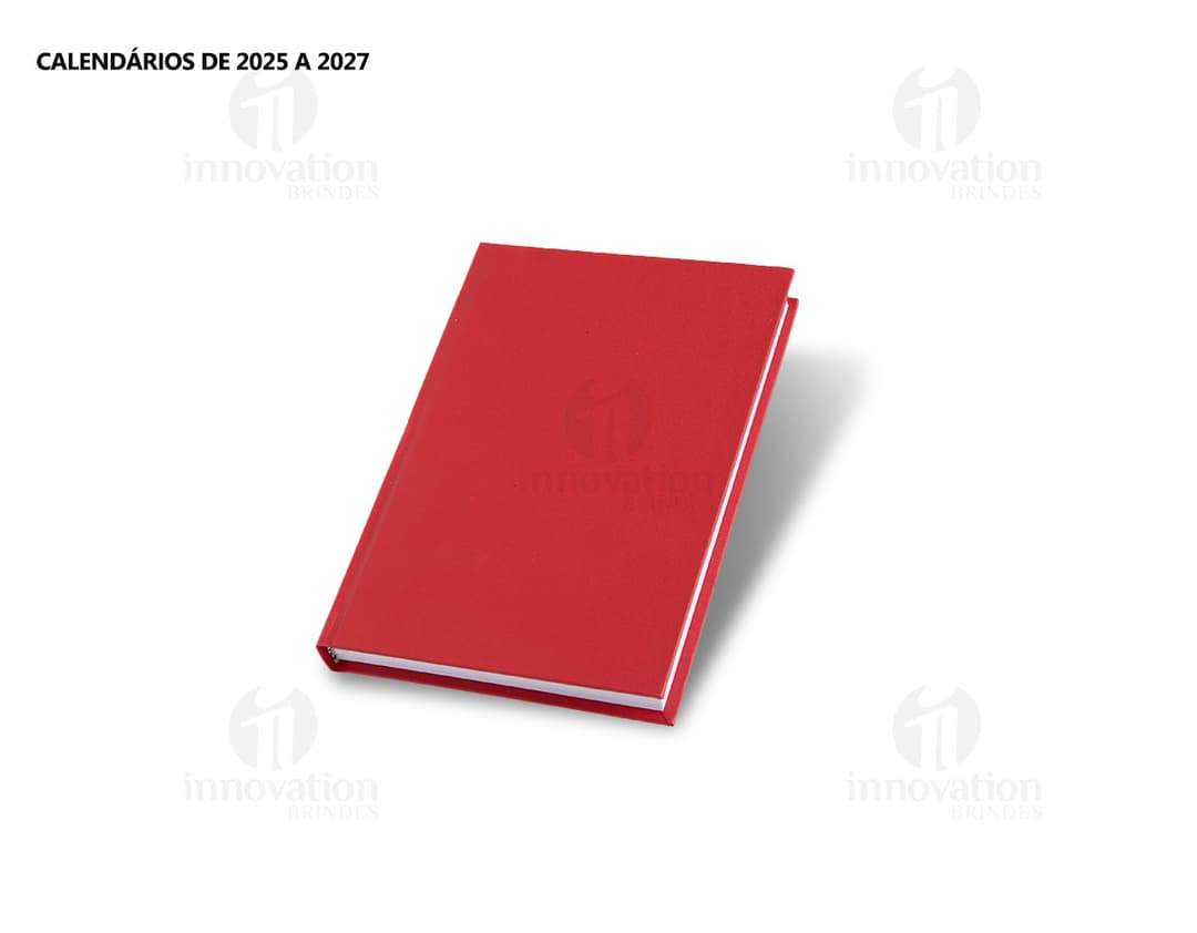 Agenda 2025 Cromato com capa preta e detalhes em dourado, apresentando páginas mensais e semanais, marcadores de páginas