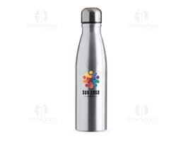 Garrafa de alumínio com capacidade de 630ml.