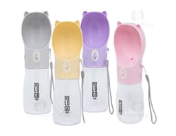 Garrafa bebedouro pet 420ml: praticidade e estilo em um só produto. Ideal para manter seu pet hidratado durante passeios e