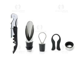 Kit de vinho 4 peças: o brinde perfeito para os amantes de vinho | Acessórios premium para apreciar sua bebida favorita com