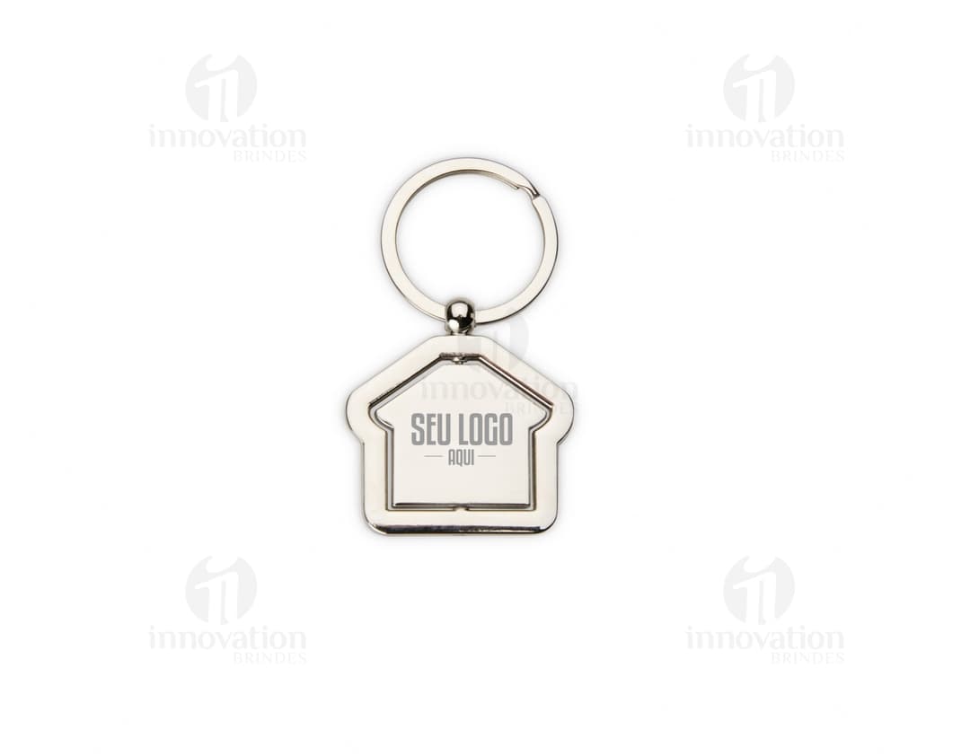 Chaveiro metálico de alta qualidade, ideal para promover sua marca ou empresa! Este chaveiro é perfeito para manter suas
