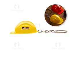 Chaveiro Capacete EPI Plástico: Chaveiro em formato de capacete de segurança feito de plástico.