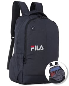 Mochila em poliéster para notebook, ideal para viagens de negócios e lazer. Design moderno em preto, elegante e prático, com