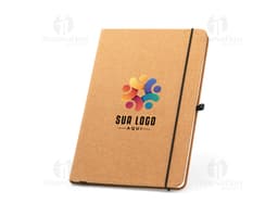 Caderno A5 com capa dura em amarelo grunge vintage para armazenar suas ideias e lembretes. Ideal para escritório e estudos.