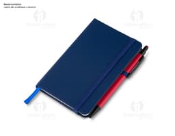 Moleskine Sintético Capa Dura 80 Folhas - Caderno com capa dura e lisa de cor sólida, contendo 80 folhas.