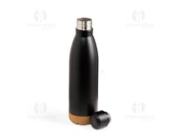 Garrafa térmica de inox 500ml, com tampa de rosca e design elegante. Perfeita para manter a temperatura de bebidas, como