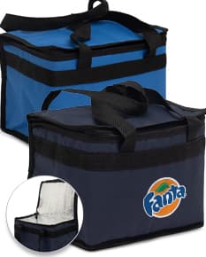 Bolsa térmica preta de couro com alça, ideal para armazenar alimentos e bebidas. Design moderno e elegante, perfeito para