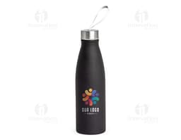 Garrafa de aço inoxidável de 800ml em fundo branco.