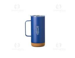 Caneca térmica de 500ml com revestimento de cortiça.