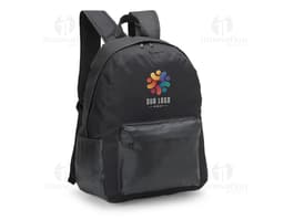 Mochila Nylon 33 Litros preta, resistente e moderna, ideal para viagens e transporte de equipamentos. Com alças de couro