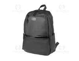 Mochila para Notebook preta de couro, moderna e espaçosa, com alça de ombro ajustável, ideal para viagens, negócios, escola
