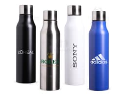 Garrafa Inox 1 Litro em fundo branco.