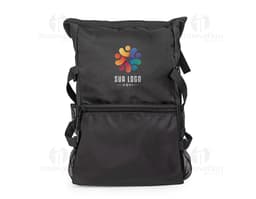 Mochila de Couro Sintético 34 Litros em cor neutra.