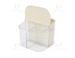 Organizador plástico moderno e elegante para a decoração de interiores, com design contemporâneo e espaço de armazenamento.