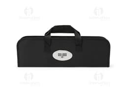 Imagem de um Kit Churrasco 6 Peças, contendo ferramentas e utensílios para churrasco, como faca, garfo, espátula, pegador e
