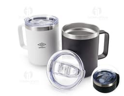 Caneca Térmica de 350ml, ideal para manter a temperatura da bebida por mais tempo. A caneca é de cor branca e possui tampa